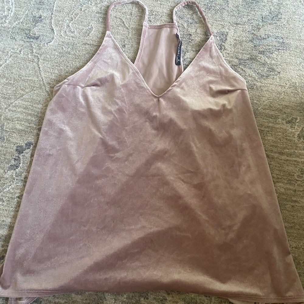 pale pink velvet top